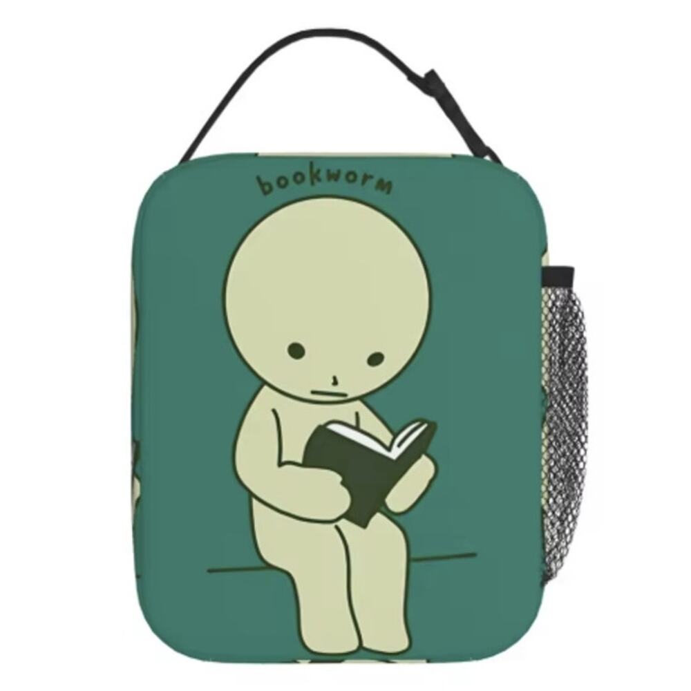 Smiski Inspired Man/Reading Insulated Lunch Bag/Bento Box, Work or School -New